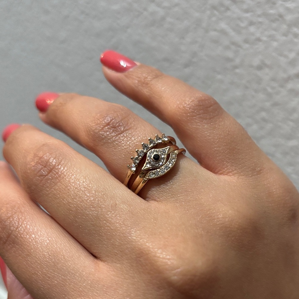 Gold-Tone Evil Eye Ring